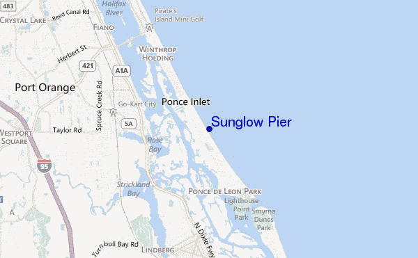 locatiekaart van Sunglow Pier