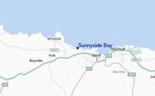 locatiekaart van Sunnyside Bay