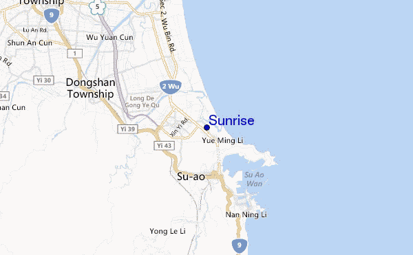 locatiekaart van Sunrise