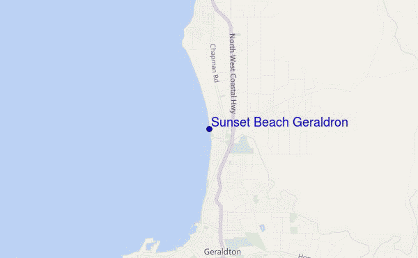 locatiekaart van Sunset Beach Geraldron