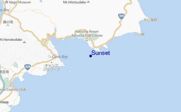 locatiekaart van Sunset