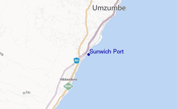 locatiekaart van Sunwich Port