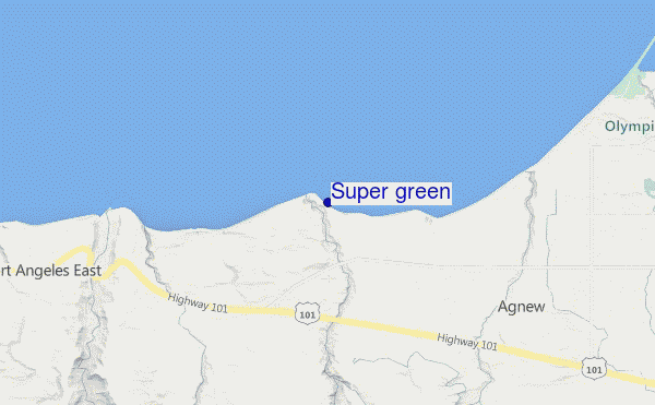 locatiekaart van Super green