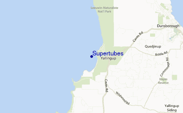 locatiekaart van Supertubes