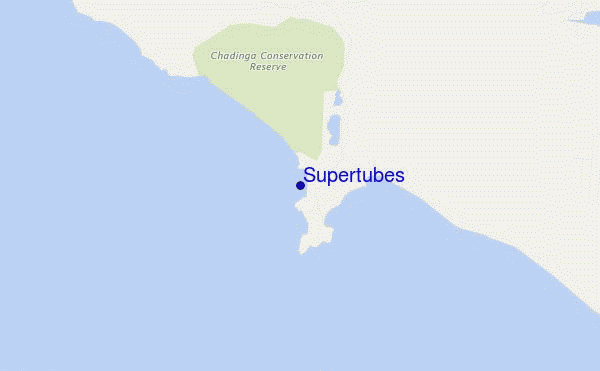 locatiekaart van Supertubes