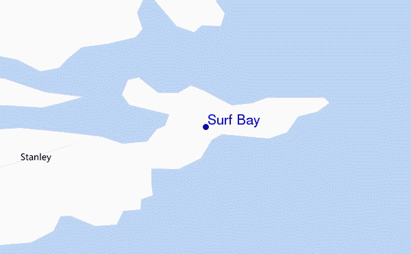 locatiekaart van Surf Bay