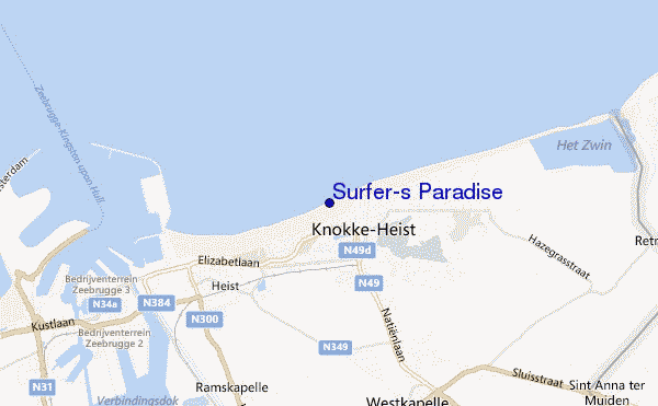 locatiekaart van Surfer's Paradise