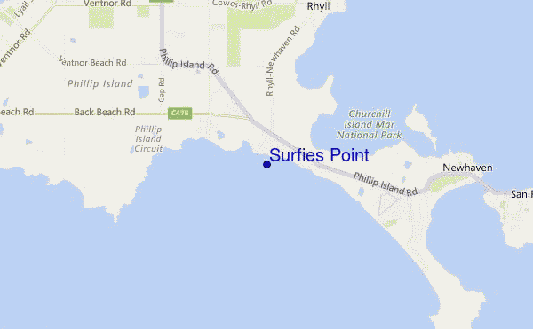 locatiekaart van Surfies Point