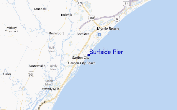 Surfside Pier Location Map