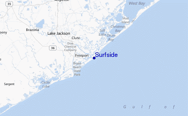 Surfside Location Map