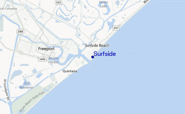 locatiekaart van Surfside