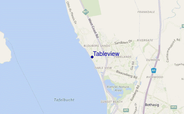 locatiekaart van Tableview