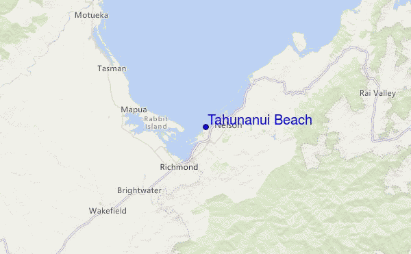Tahunanui Beach Location Map