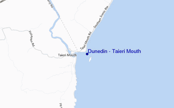 locatiekaart van Dunedin - Taieri Mouth