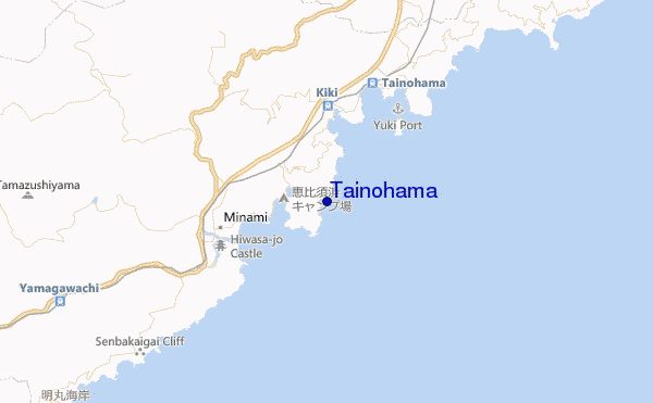 locatiekaart van Tainohama