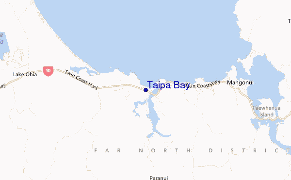 locatiekaart van Taipa Bay