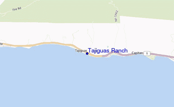 locatiekaart van Tajiguas Ranch