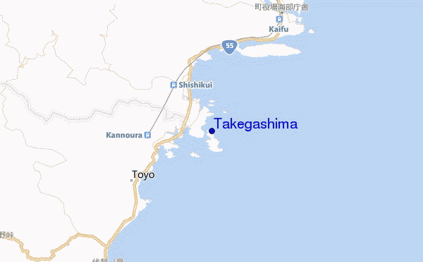 locatiekaart van Takegashima