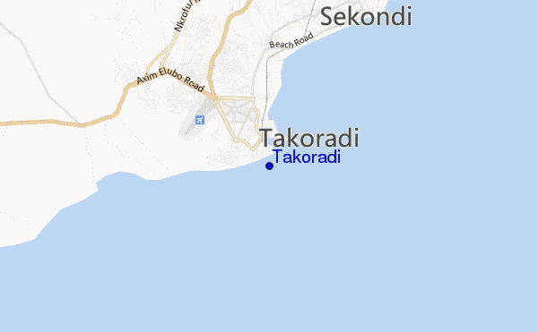 locatiekaart van Takoradi