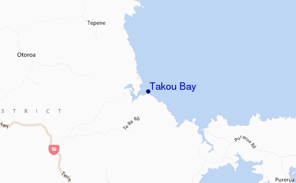 locatiekaart van Takou Bay