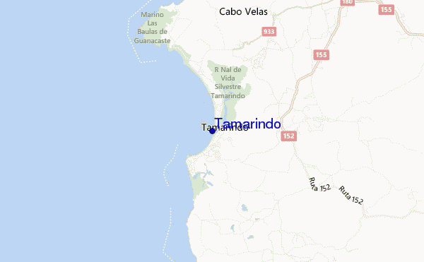 locatiekaart van Tamarindo