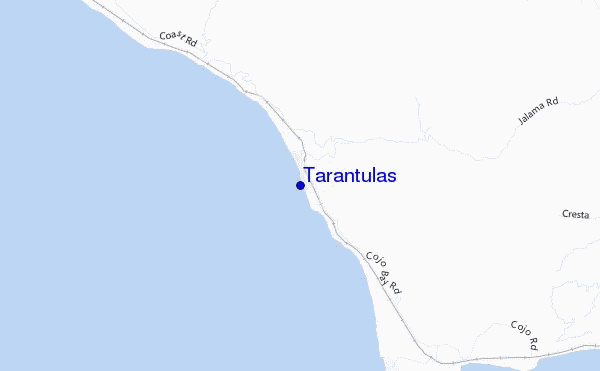 locatiekaart van Tarantulas