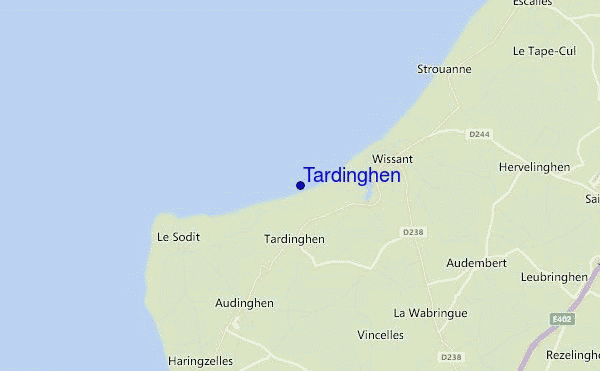 locatiekaart van Tardinghen