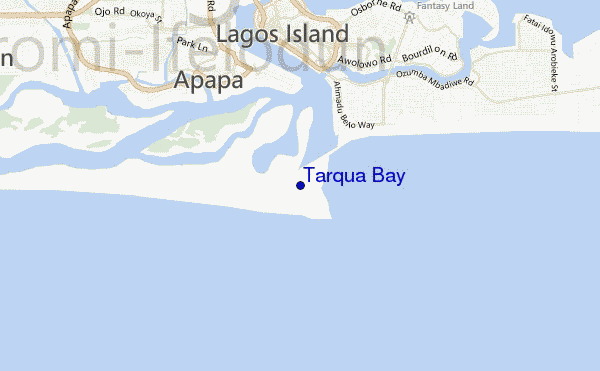 locatiekaart van Tarqua Bay