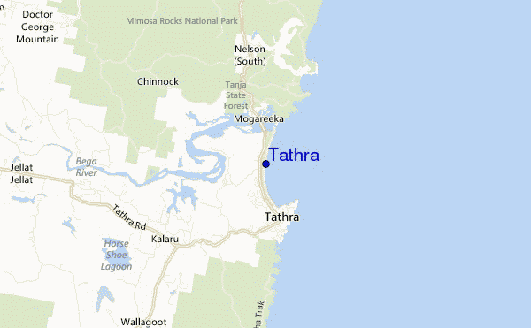 locatiekaart van Tathra