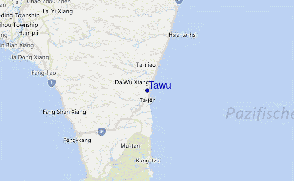 Tawu Location Map