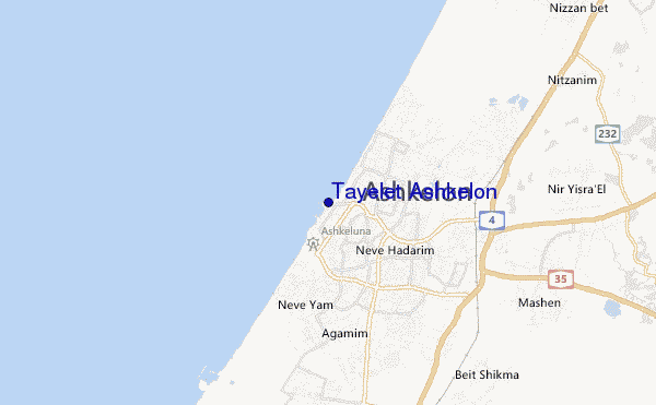 locatiekaart van Tayelet Ashkelon