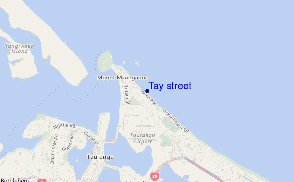 locatiekaart van Tay street
