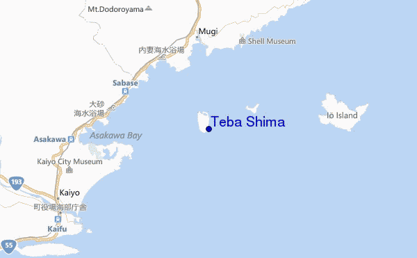 locatiekaart van Teba Shima