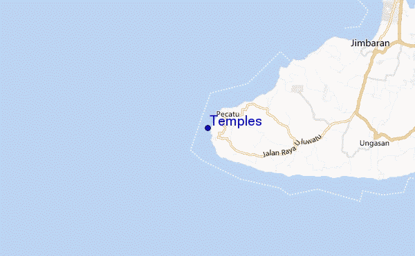 locatiekaart van Temples