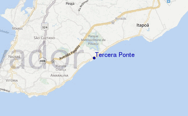 locatiekaart van Tercera Ponte