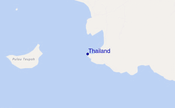 locatiekaart van Thailand