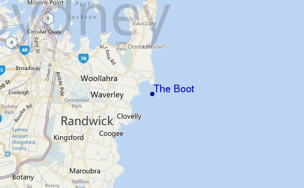 locatiekaart van The Boot