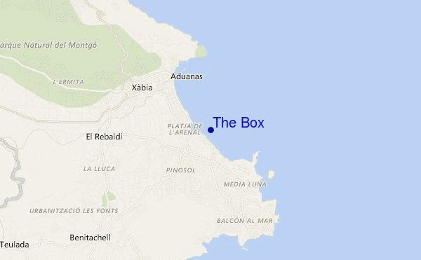 locatiekaart van The Box