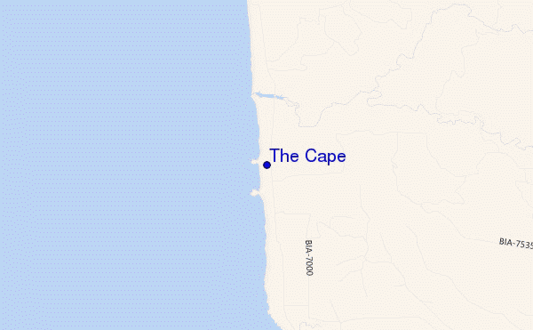 locatiekaart van The Cape