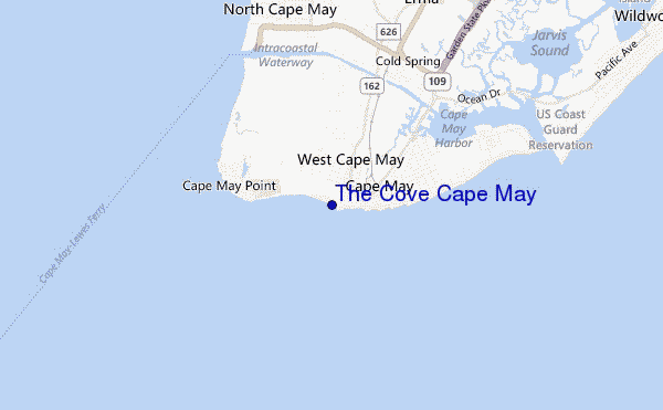 locatiekaart van The Cove Cape May