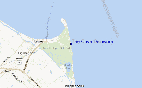 locatiekaart van The Cove Delaware