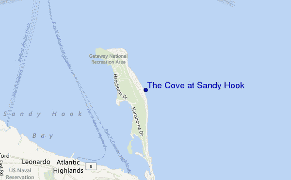 locatiekaart van The Cove at Sandy Hook