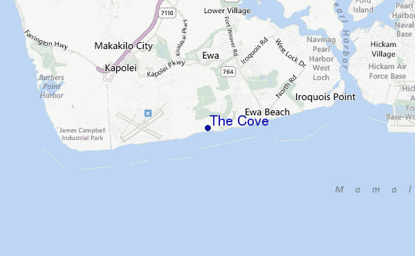 locatiekaart van The Cove