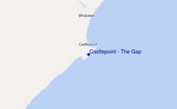 locatiekaart van Castlepoint - The Gap