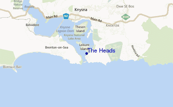 locatiekaart van The Heads