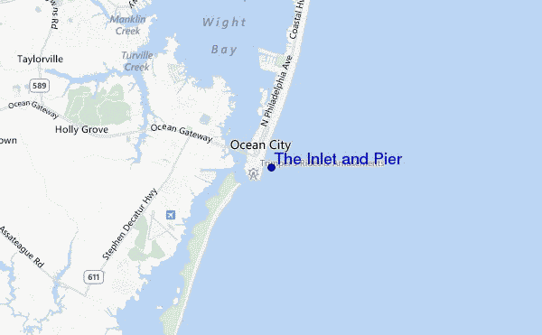 locatiekaart van The Inlet and Pier