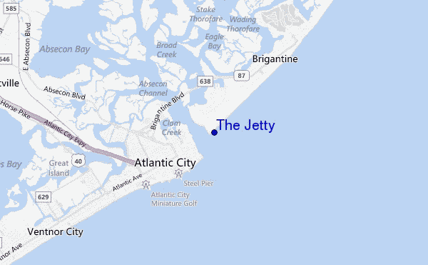 locatiekaart van The Jetty