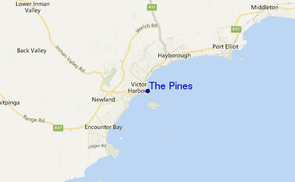 locatiekaart van The Pines