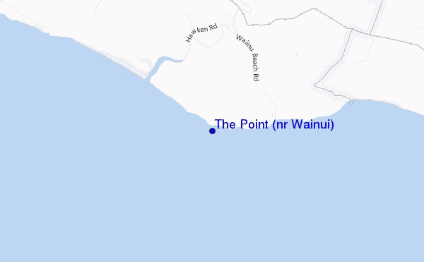 locatiekaart van The Point (nr Wainui)