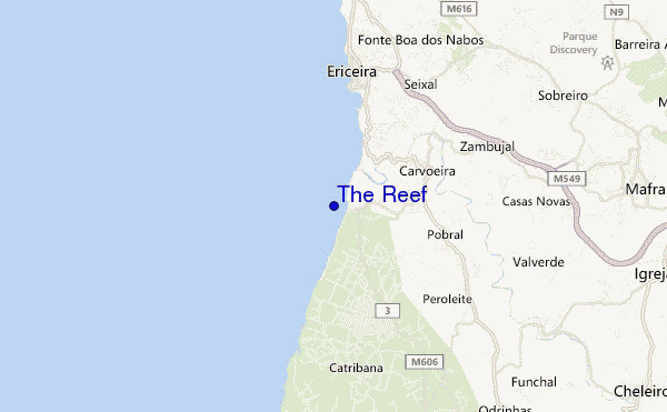 locatiekaart van The Reef